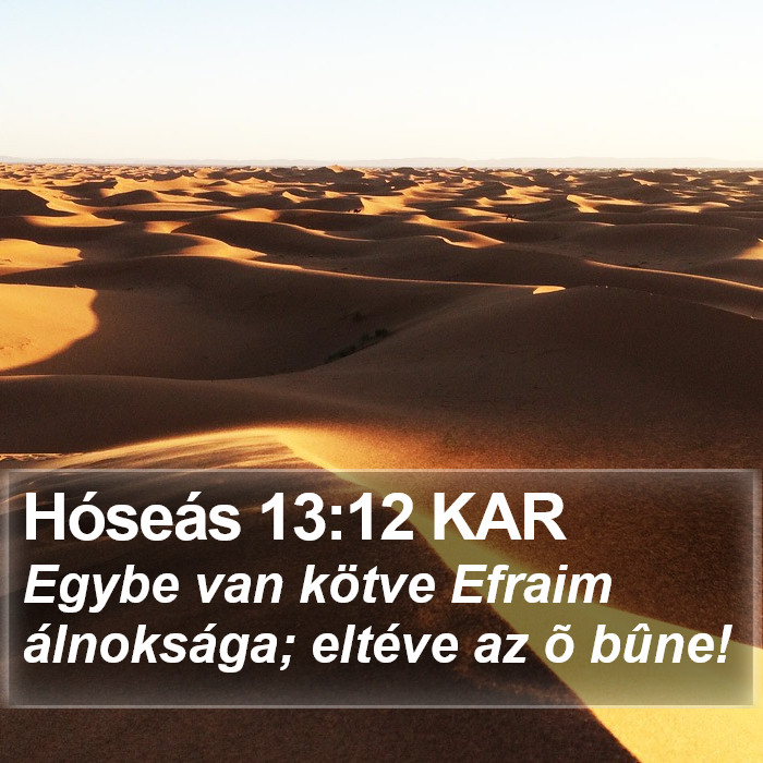 Hóseás 13:12 KAR Bible Study