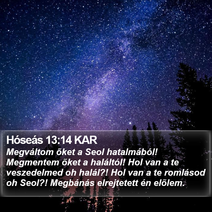 Hóseás 13:14 KAR Bible Study