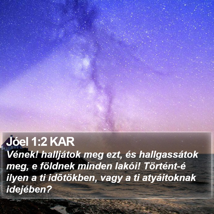 Jóel 1:2 KAR Bible Study