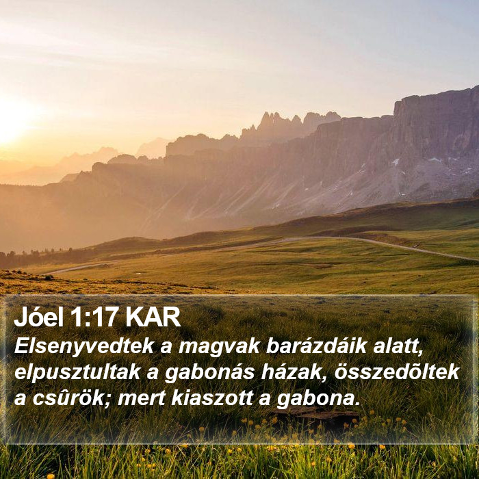 Jóel 1:17 KAR Bible Study