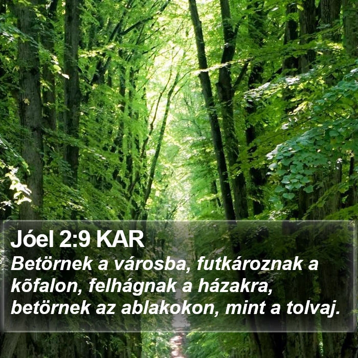 Jóel 2:9 KAR Bible Study