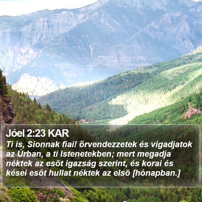 Jóel 2:23 KAR Bible Study