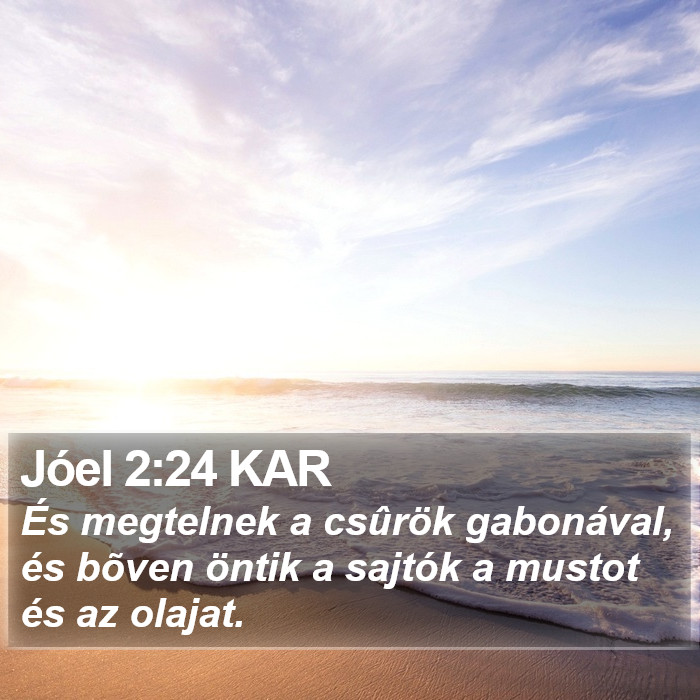 Jóel 2:24 KAR Bible Study