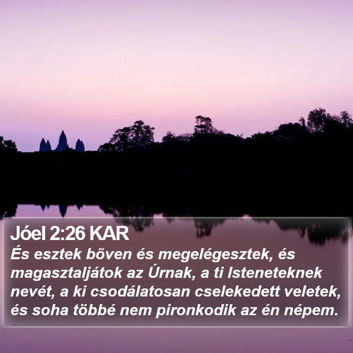 Jóel 2:26 KAR Bible Study