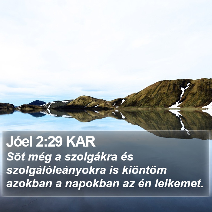 Jóel 2:29 KAR Bible Study