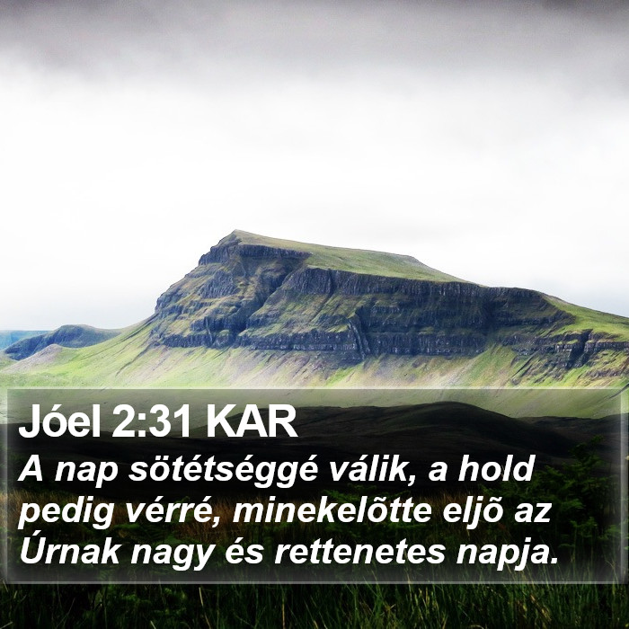 Jóel 2:31 KAR Bible Study