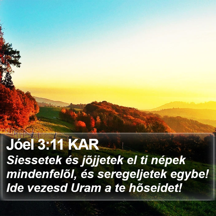 Jóel 3:11 KAR Bible Study