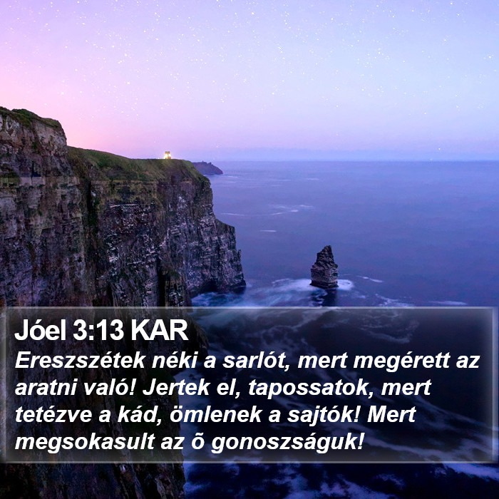 Jóel 3:13 KAR Bible Study