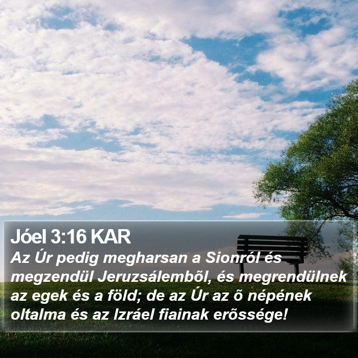 Jóel 3:16 KAR Bible Study