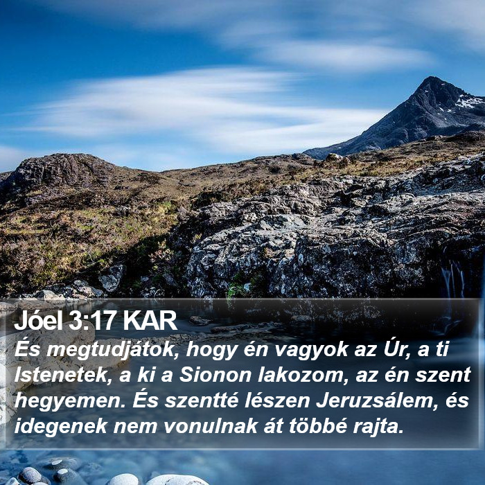 Jóel 3:17 KAR Bible Study