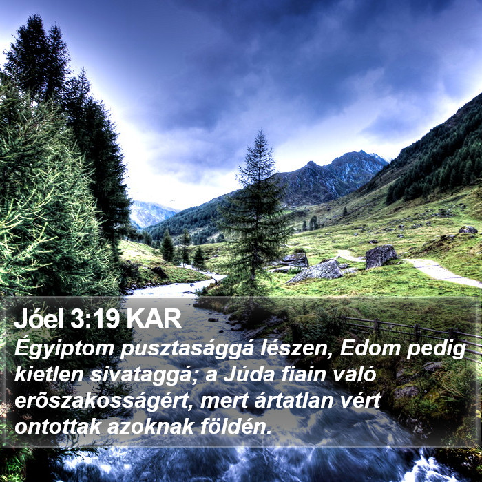 Jóel 3:19 KAR Bible Study