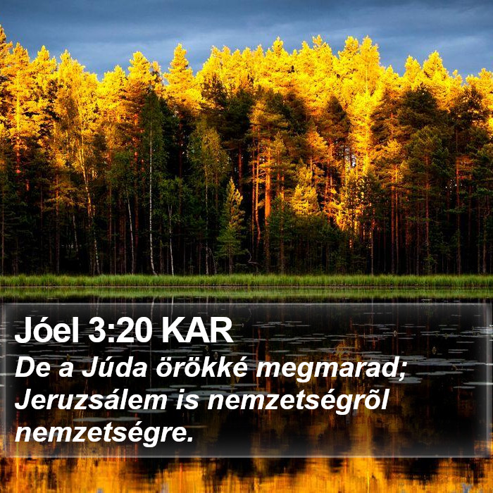 Jóel 3:20 KAR Bible Study