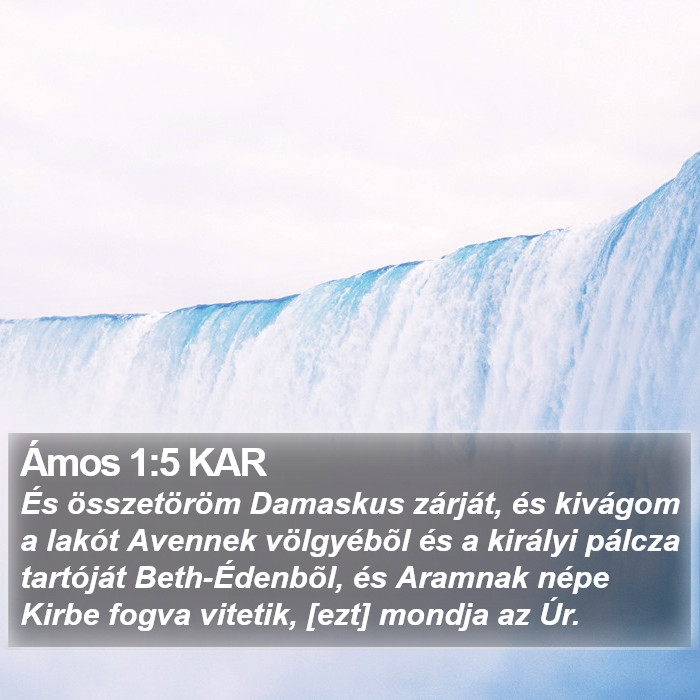 Ámos 1:5 KAR Bible Study