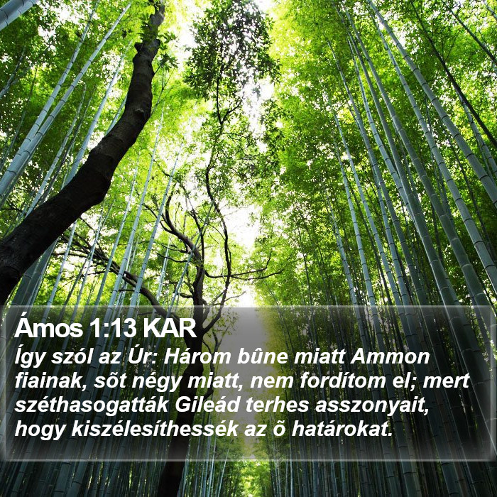 Ámos 1:13 KAR Bible Study