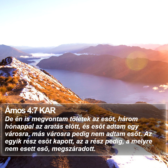 Ámos 4:7 KAR Bible Study