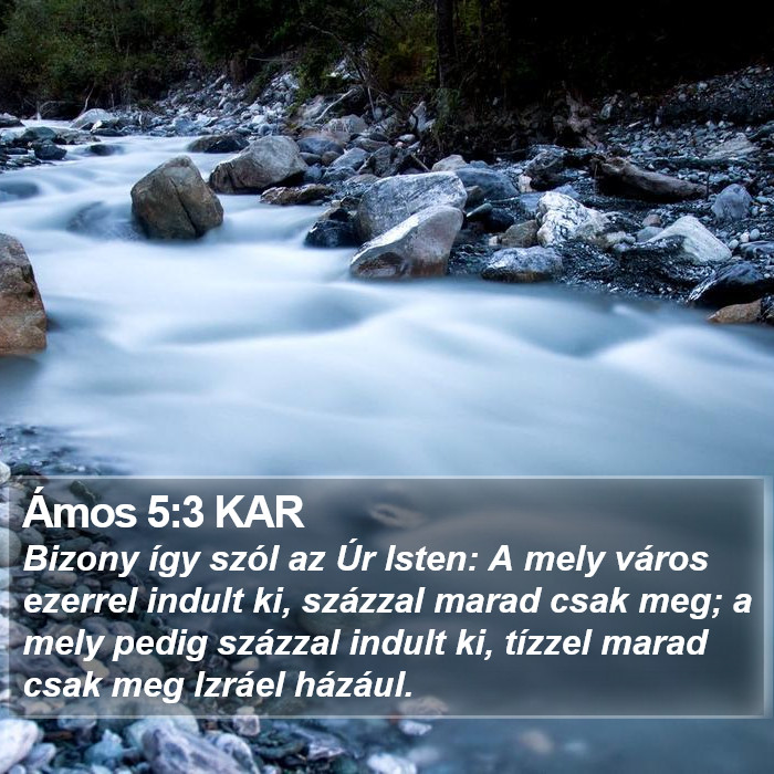 Ámos 5:3 KAR Bible Study