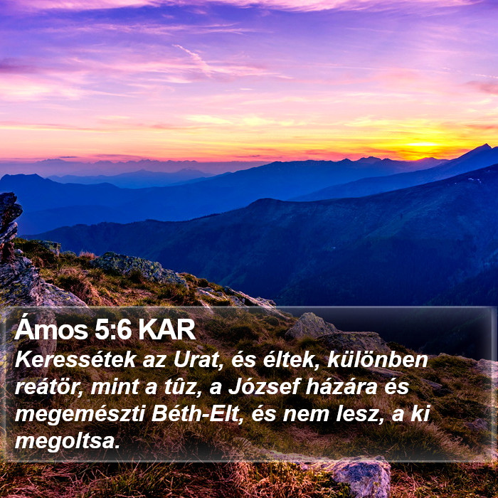 Ámos 5:6 KAR Bible Study