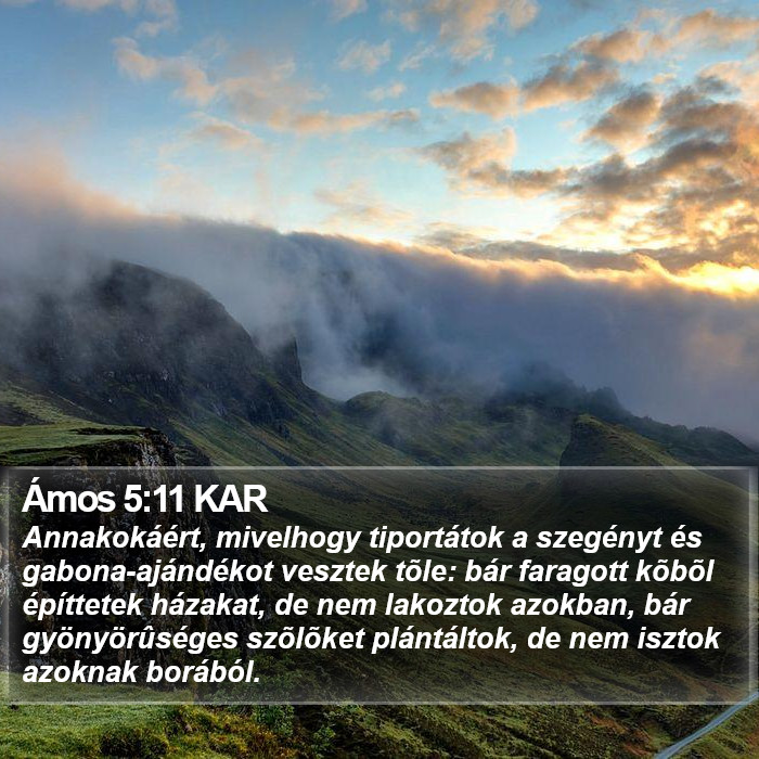 Ámos 5:11 KAR Bible Study