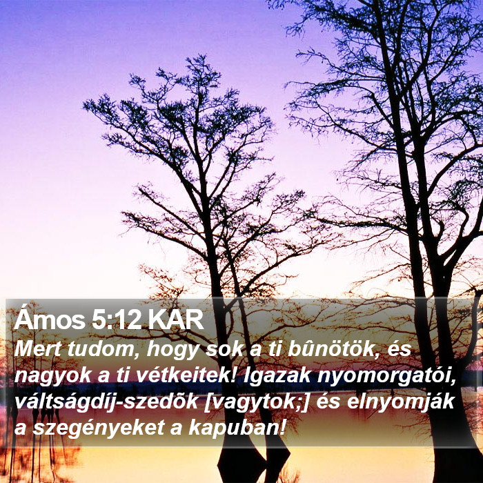 Ámos 5:12 KAR Bible Study