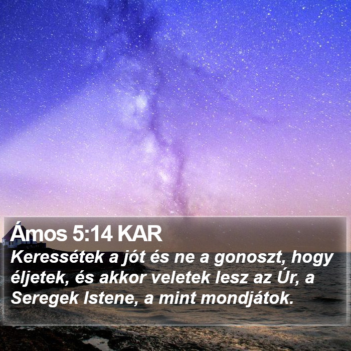 Ámos 5:14 KAR Bible Study