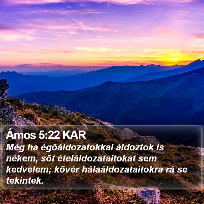 Ámos 5:22 KAR Bible Study