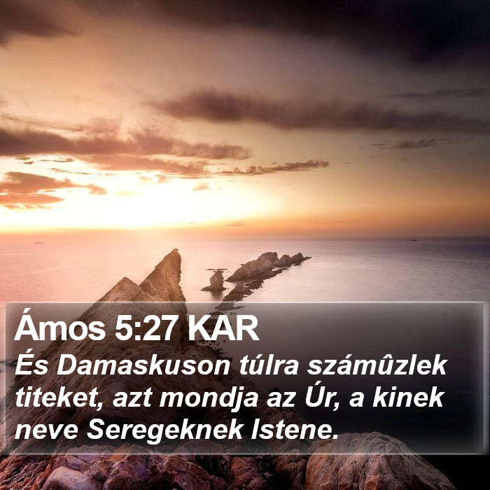 Ámos 5:27 KAR Bible Study