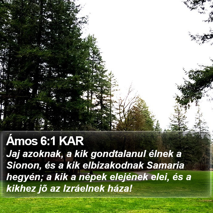 Ámos 6:1 KAR Bible Study