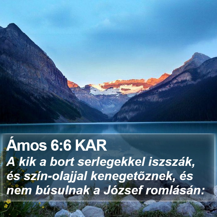 Ámos 6:6 KAR Bible Study