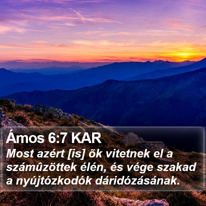 Ámos 6:7 KAR Bible Study