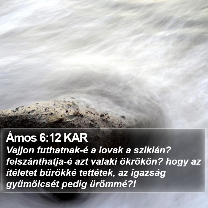 Ámos 6:12 KAR Bible Study