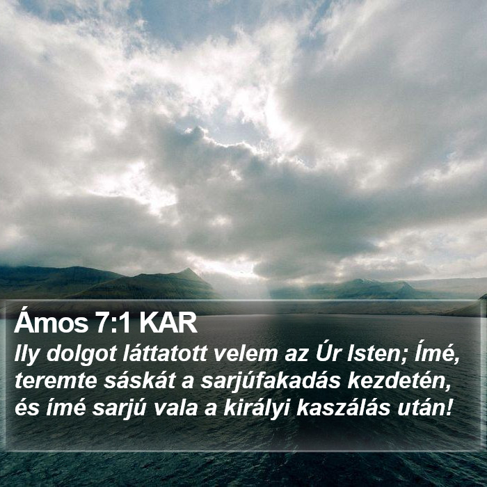 Ámos 7:1 KAR Bible Study