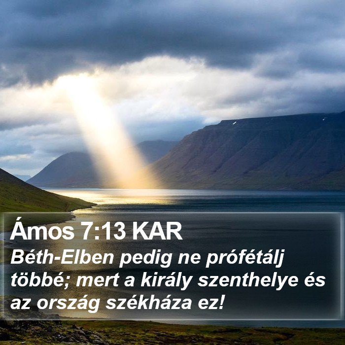 Ámos 7:13 KAR Bible Study