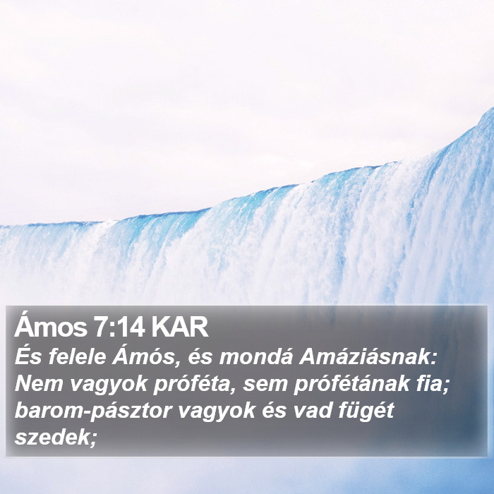 Ámos 7:14 KAR Bible Study