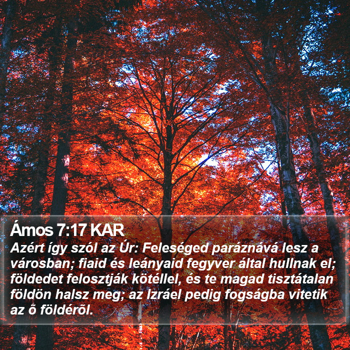 Ámos 7:17 KAR Bible Study