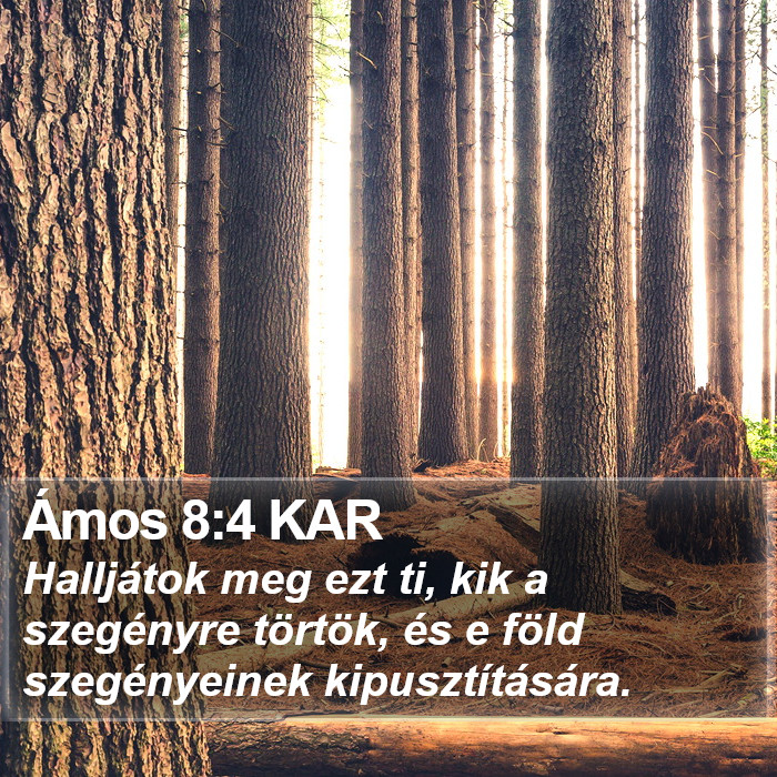 Ámos 8:4 KAR Bible Study