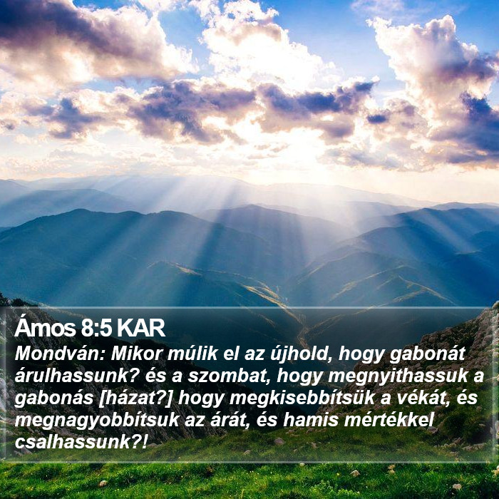 Ámos 8:5 KAR Bible Study