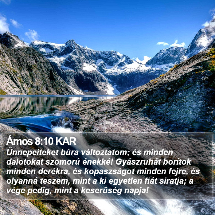 Ámos 8:10 KAR Bible Study