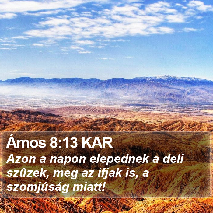 Ámos 8:13 KAR Bible Study