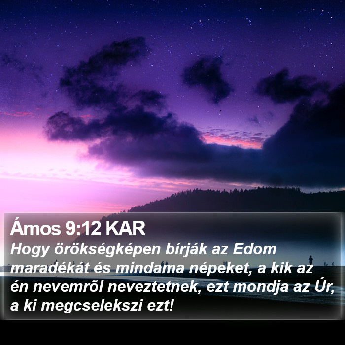 Ámos 9:12 KAR Bible Study