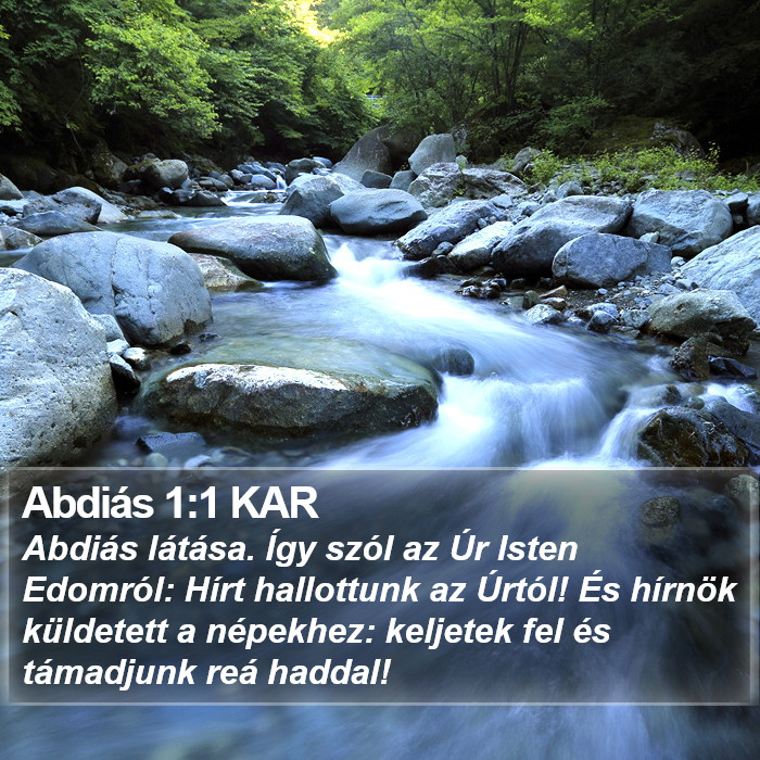 Abdiás 1:1 KAR Bible Study