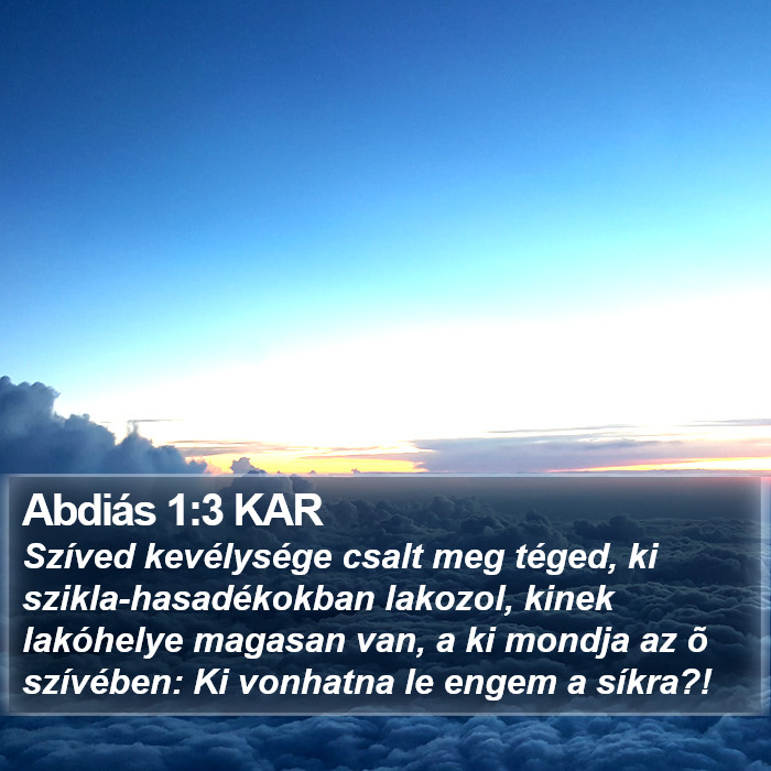 Abdiás 1:3 KAR Bible Study