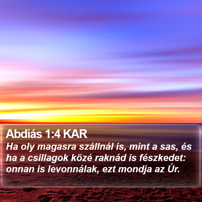 Abdiás 1:4 KAR Bible Study