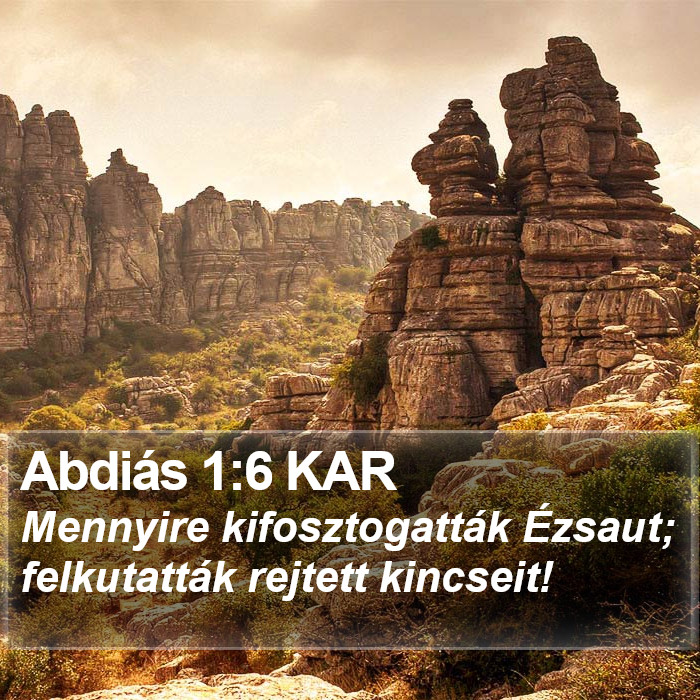 Abdiás 1:6 KAR Bible Study