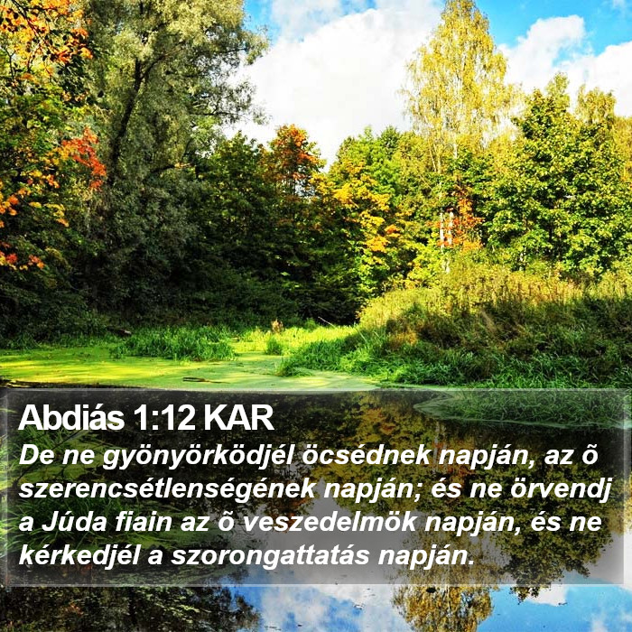 Abdiás 1:12 KAR Bible Study