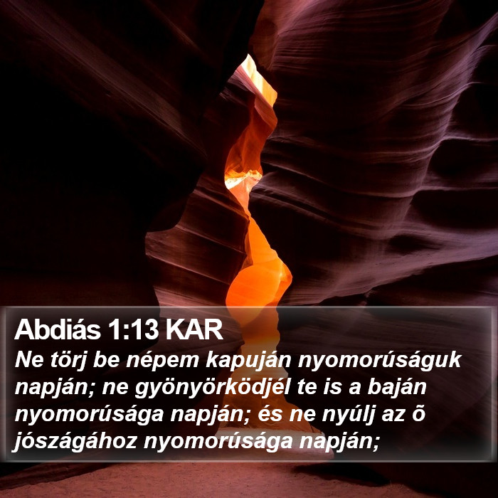 Abdiás 1:13 KAR Bible Study