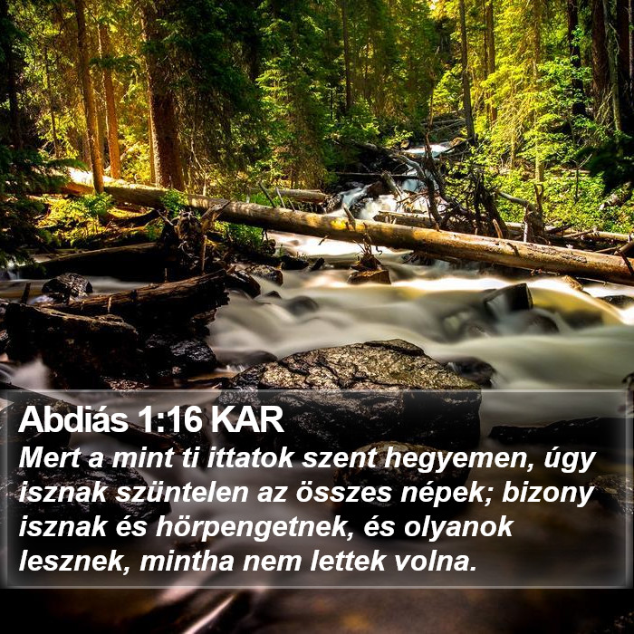 Abdiás 1:16 KAR Bible Study