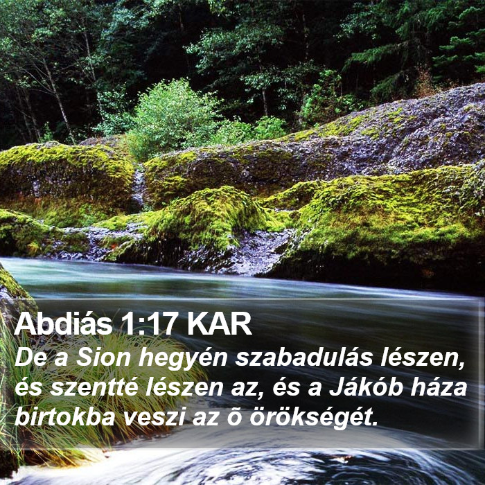 Abdiás 1:17 KAR Bible Study