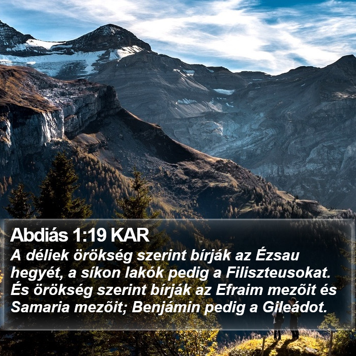 Abdiás 1:19 KAR Bible Study