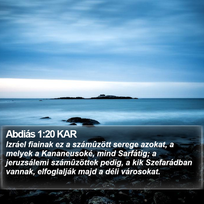 Abdiás 1:20 KAR Bible Study