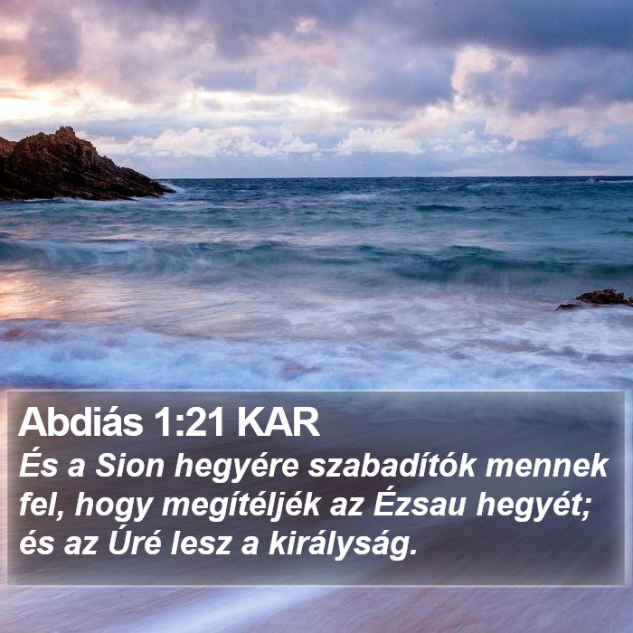 Abdiás 1:21 KAR Bible Study